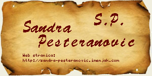 Sandra Pešteranović vizit kartica